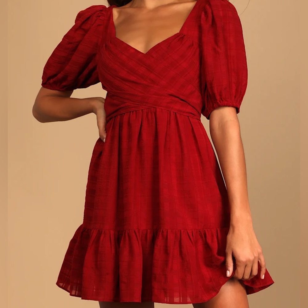 Red Tie Back Dress